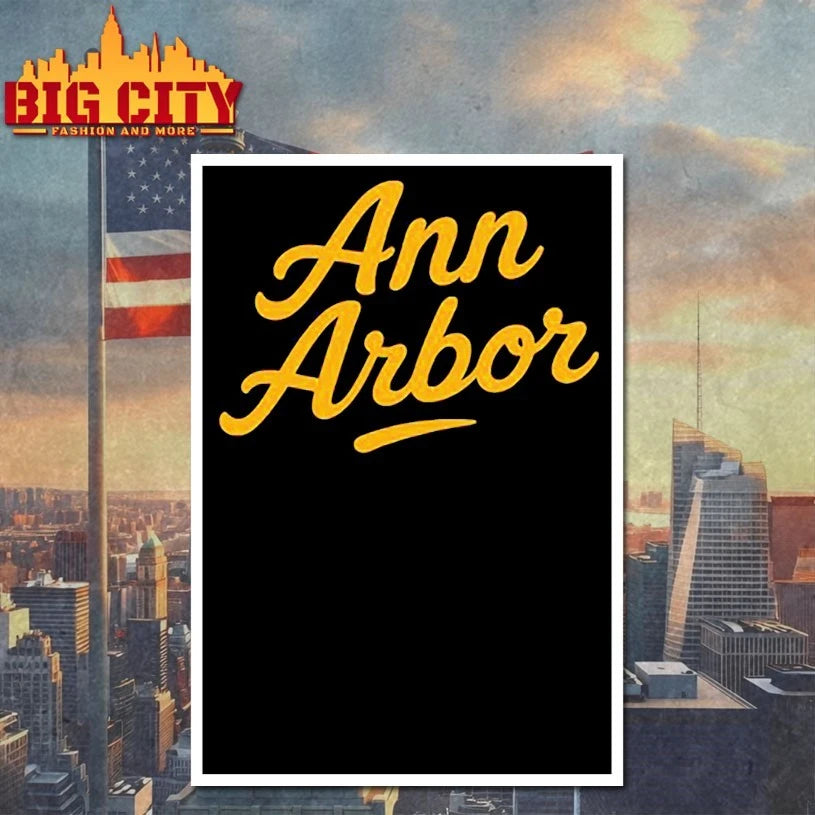 Ann Arbor Text - Adult & Kids T-Shirts, Sweatshirts & Hoodies apparel design preview 4