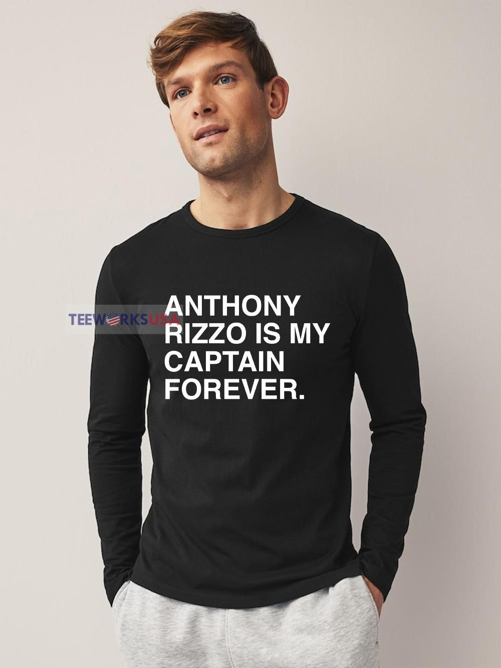 Anthony Rizzo is my Captain forever Chicago Cubs - Adult & Kids T-Shirts, Sweatshirts & Hoodies apparel design preview 3