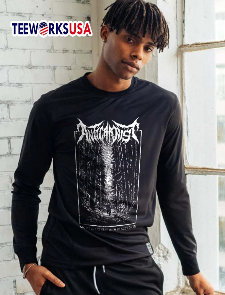 Anticarnist Animals Are Here With US Not For Horned - Adult & Kids T-Shirts, Sweatshirts & Hoodies apparel design preview 5