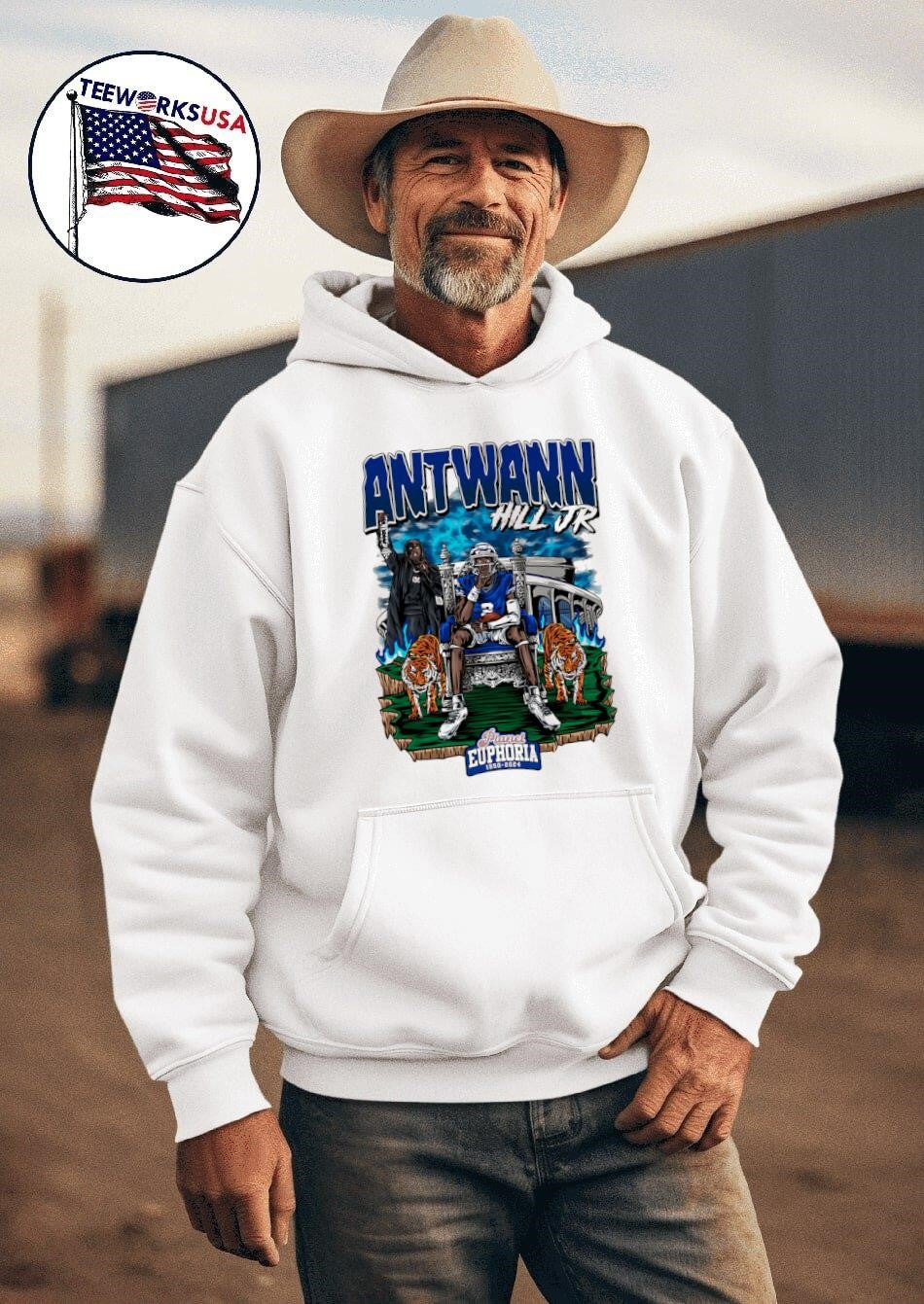 Antwann Hill Jr. No. 2 Memphis Tigers Football art - Adult & Kids T-Shirts, Sweatshirts & Hoodies apparel design preview 2