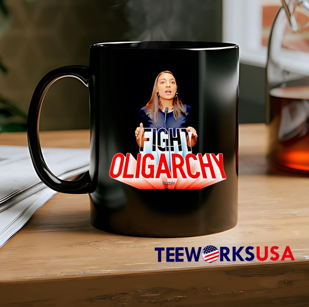 Aoc see through fight oligarchy - Adult & Kids T-Shirts, Sweatshirts & Hoodies apparel design preview 2