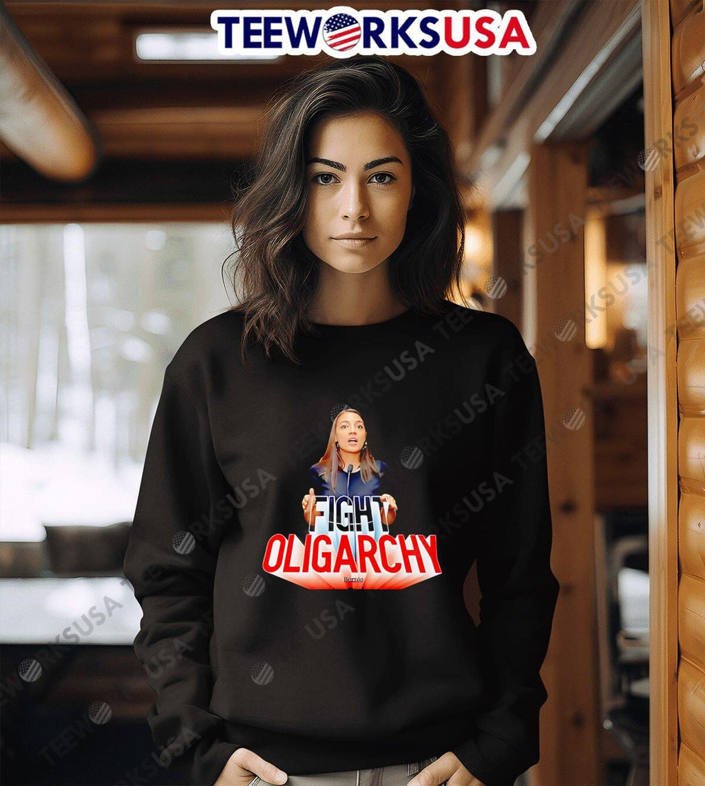 Aoc see through fight oligarchy - Adult & Kids T-Shirts, Sweatshirts & Hoodies apparel design preview 6