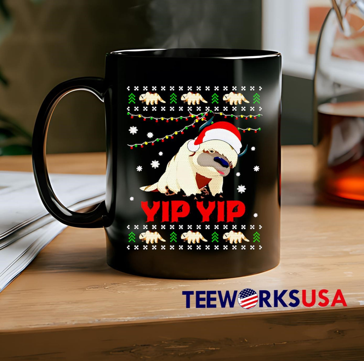 Appa Sky Bison Moo Deng Yip Ugly Christmas - Adult & Kids T-Shirts, Sweatshirts & Hoodies apparel design preview 2