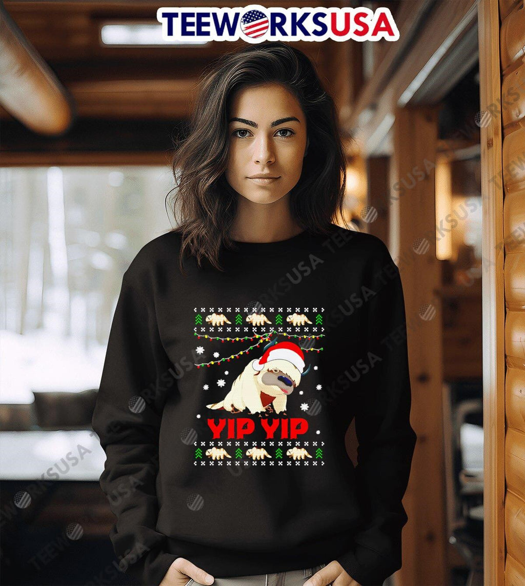 Appa Sky Bison Moo Deng Yip Ugly Christmas - Adult & Kids T-Shirts, Sweatshirts & Hoodies apparel design preview 6