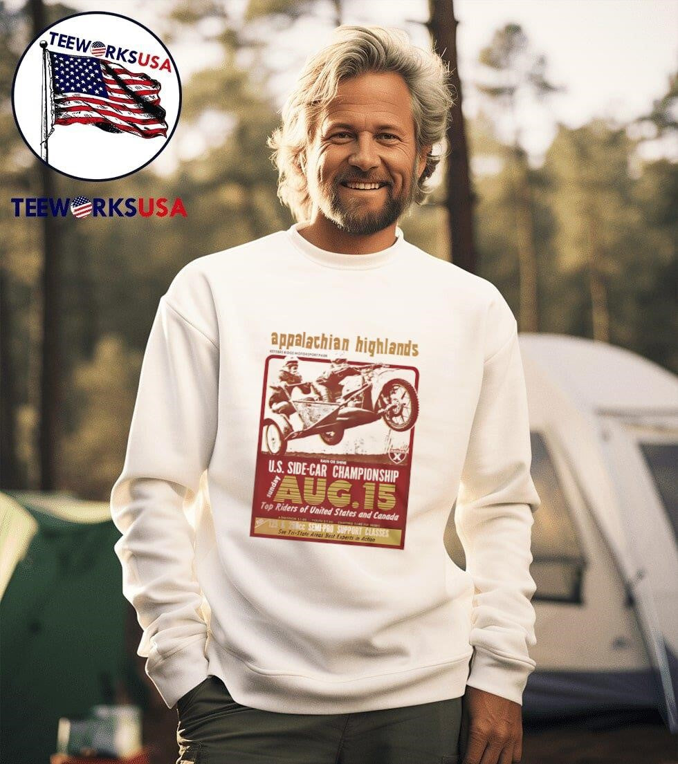 Appalachian highlands US side-car Championship - Adult & Kids T-Shirts, Sweatshirts & Hoodies apparel design preview 3