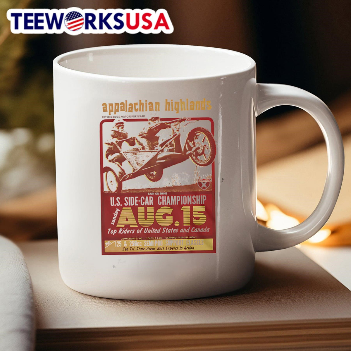 Appalachian highlands US side-car Championship - Adult & Kids T-Shirts, Sweatshirts & Hoodies apparel design preview 4