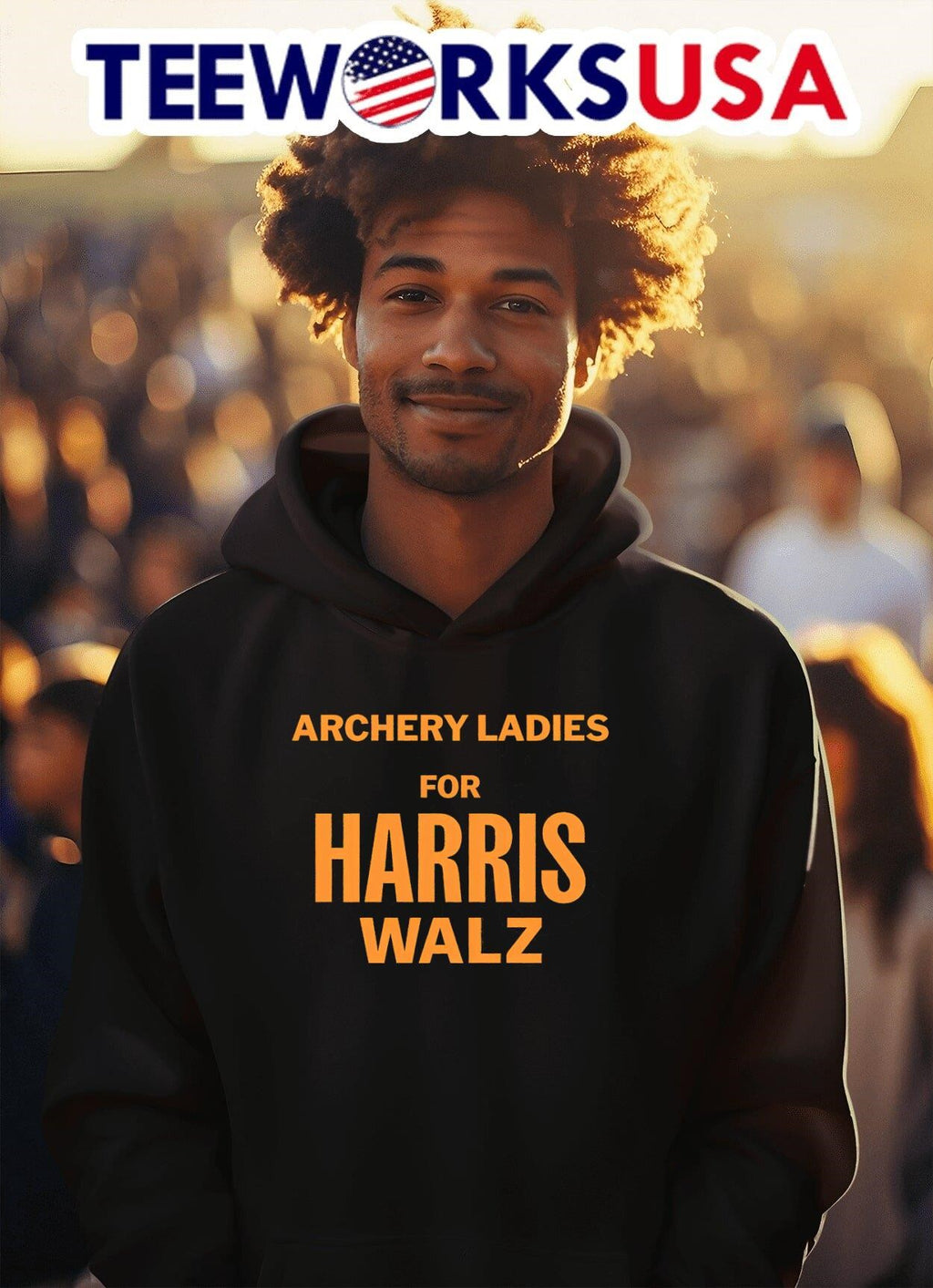 Archery ladies for Harris Walz - Adult & Kids T-Shirts, Sweatshirts & Hoodies apparel design preview 2