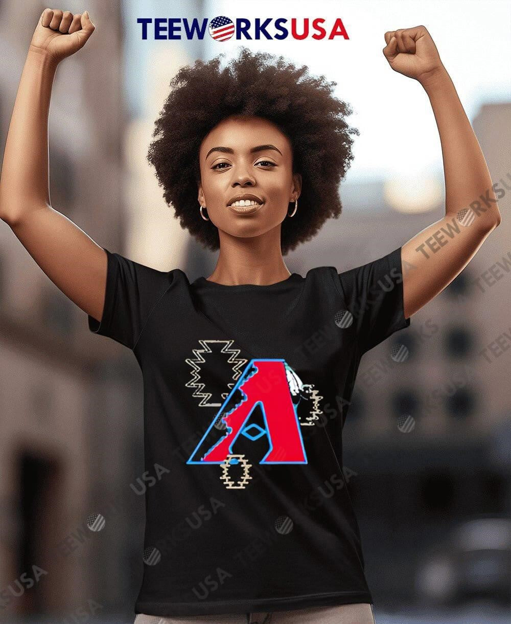 Arizona Diamondbacks logo stylized - Adult & Kids T-Shirts, Sweatshirts & Hoodies apparel design preview 8