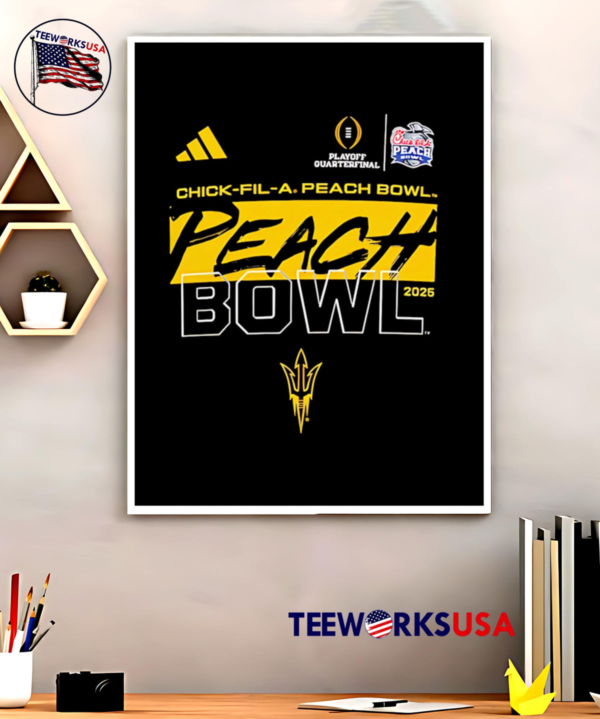 Arizona State Sun Devils 2024 Peach Bowl - Adult & Kids T-Shirts, Sweatshirts & Hoodies apparel design preview 5
