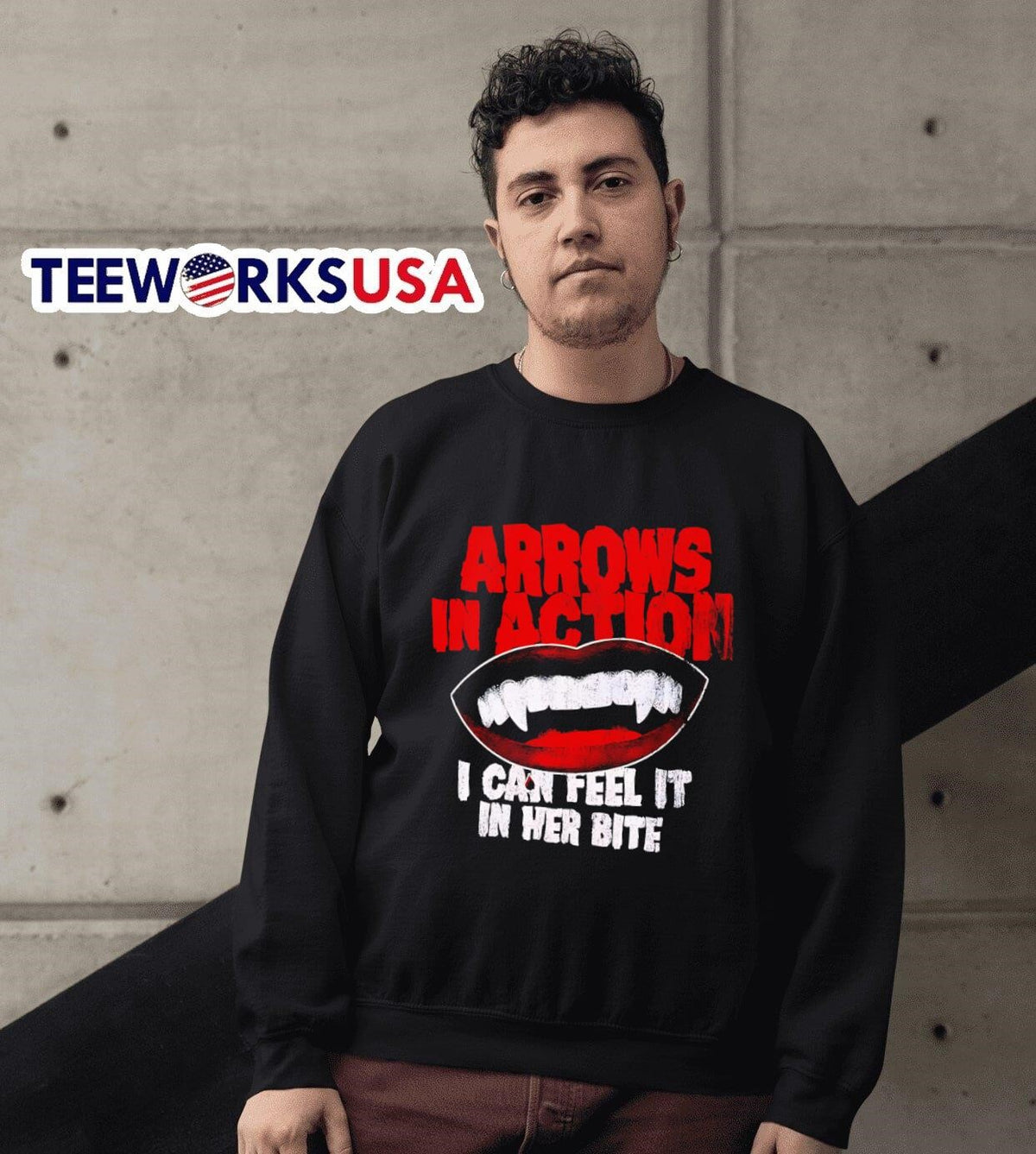 Arrows In Action Vampire Bite - Adult & Kids T-Shirts, Sweatshirts & Hoodies apparel design preview 6