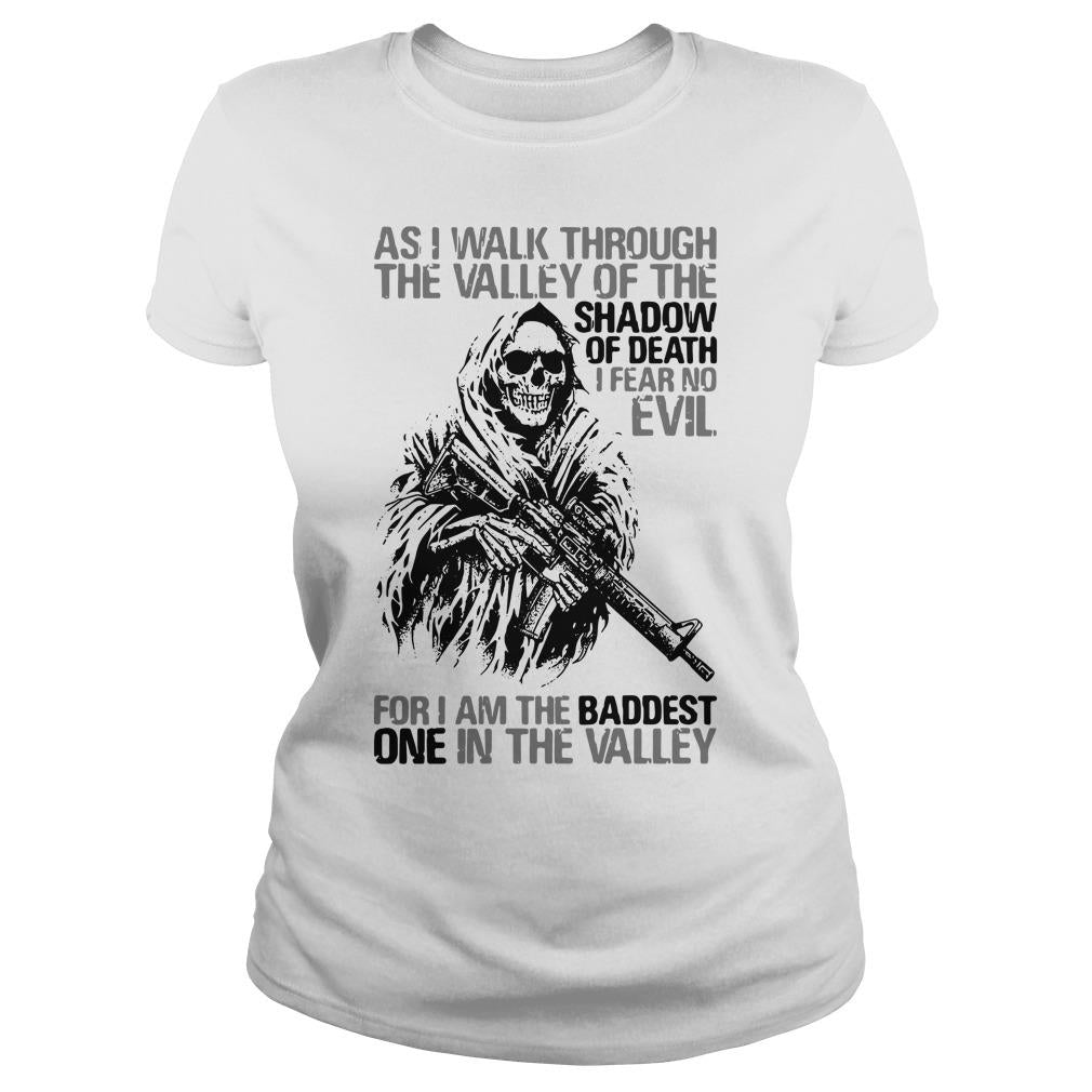 As I Walk Through The Valley Of Shadow Death Fear No - Adult & Kids T-Shirts, Sweatshirts & Hoodies apparel design preview 2