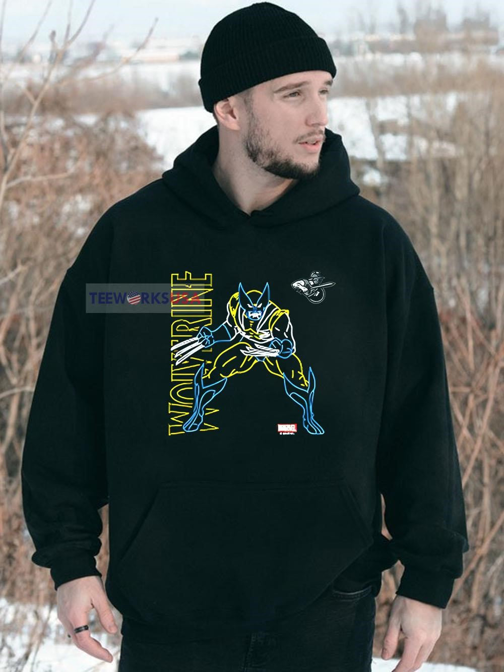 Atlanta Gladiators Wolverine outline - Adult & Kids T-Shirts, Sweatshirts & Hoodies apparel design preview 2