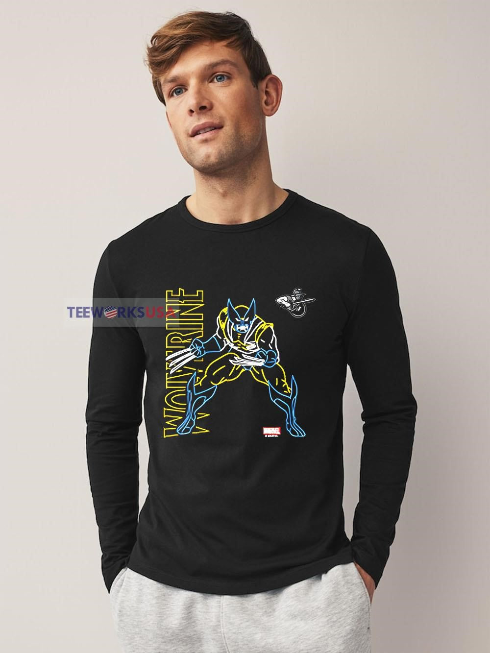 Atlanta Gladiators Wolverine outline - Adult & Kids T-Shirts, Sweatshirts & Hoodies apparel design preview 3