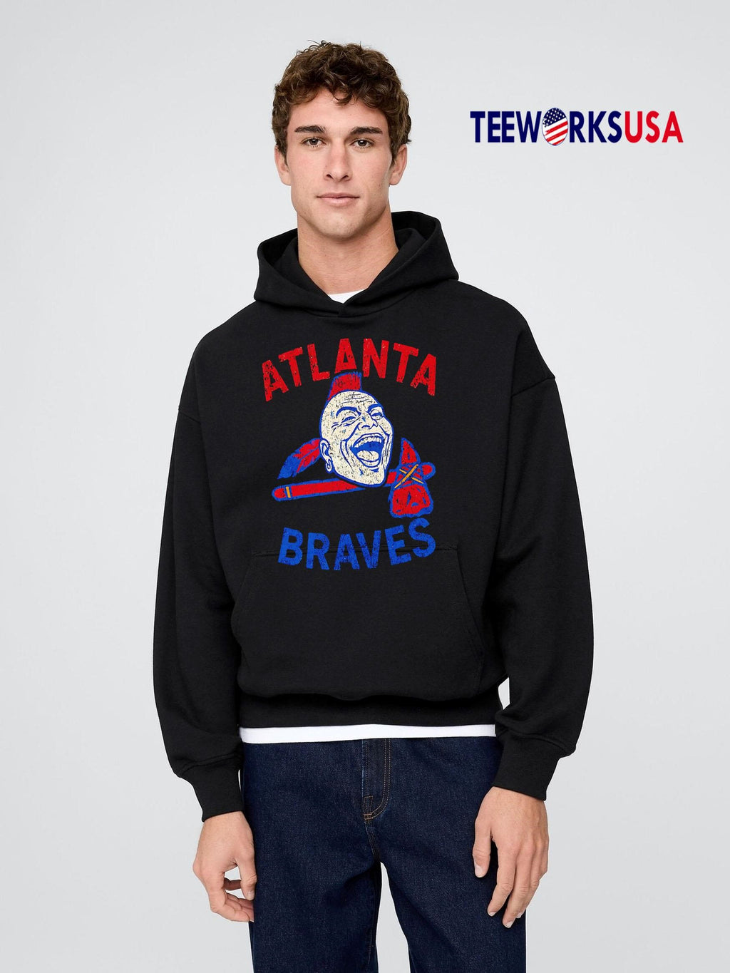 AtlantaBraves logo art retro - Adult & Kids T-Shirts, Sweatshirts & Hoodies apparel design preview 2