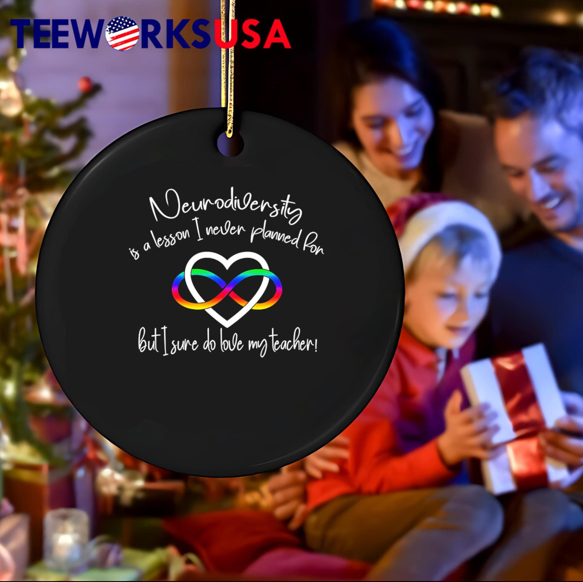 Autism Mom Infinity Neurodiversity Lessons Hearts - Adult & Kids T-Shirts, Sweatshirts & Hoodies apparel design preview 4