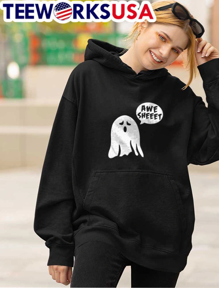 Awe Sheeet Halloween Costume Ghost - Adult & Kids T-Shirts, Sweatshirts & Hoodies apparel design preview 4