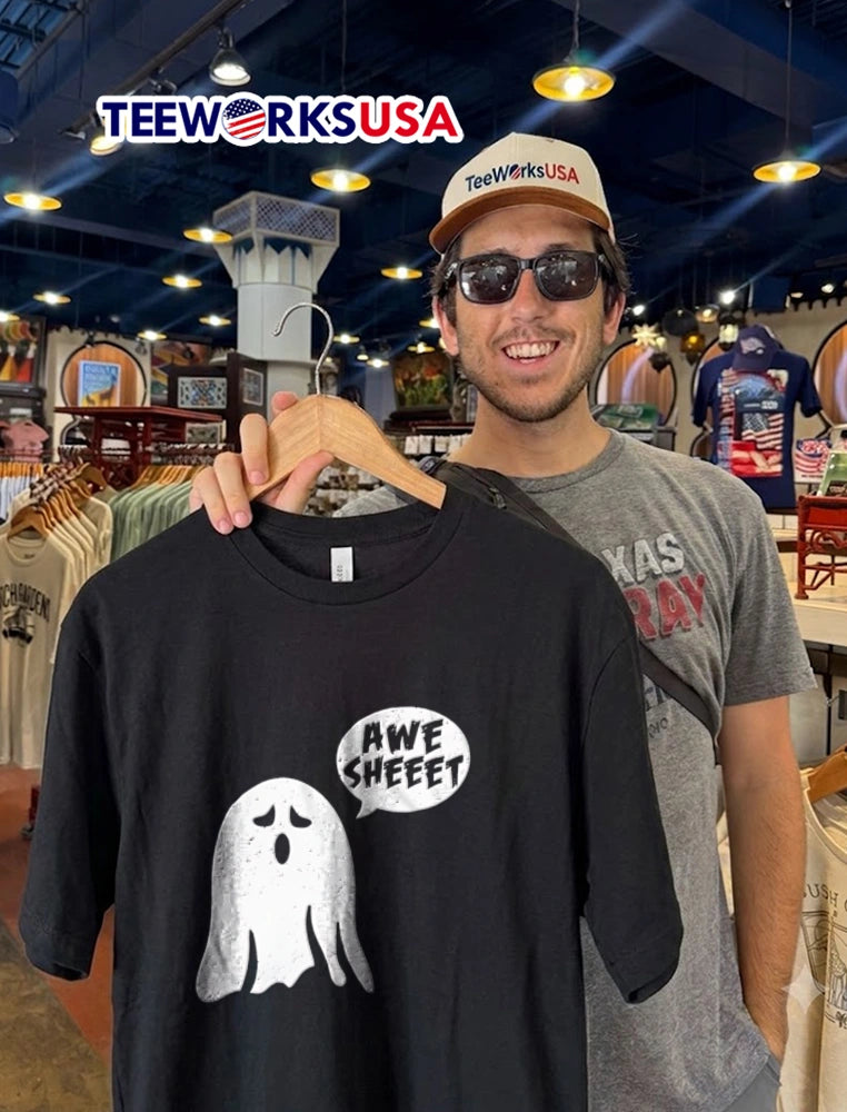 Awe Sheeet Halloween Costume Ghost - Adult & Kids T-Shirts, Sweatshirts & Hoodies apparel design preview 2