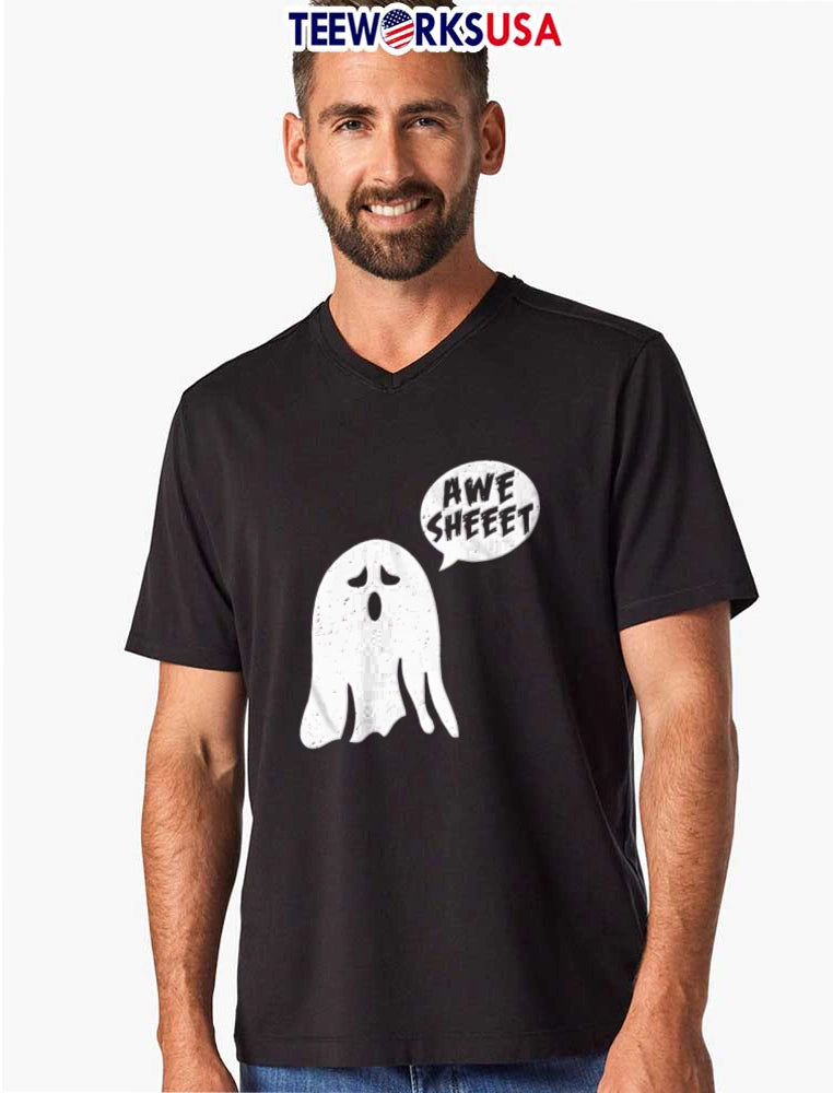 Awe Sheeet Halloween Costume Ghost - Adult & Kids T-Shirts, Sweatshirts & Hoodies apparel design preview 8