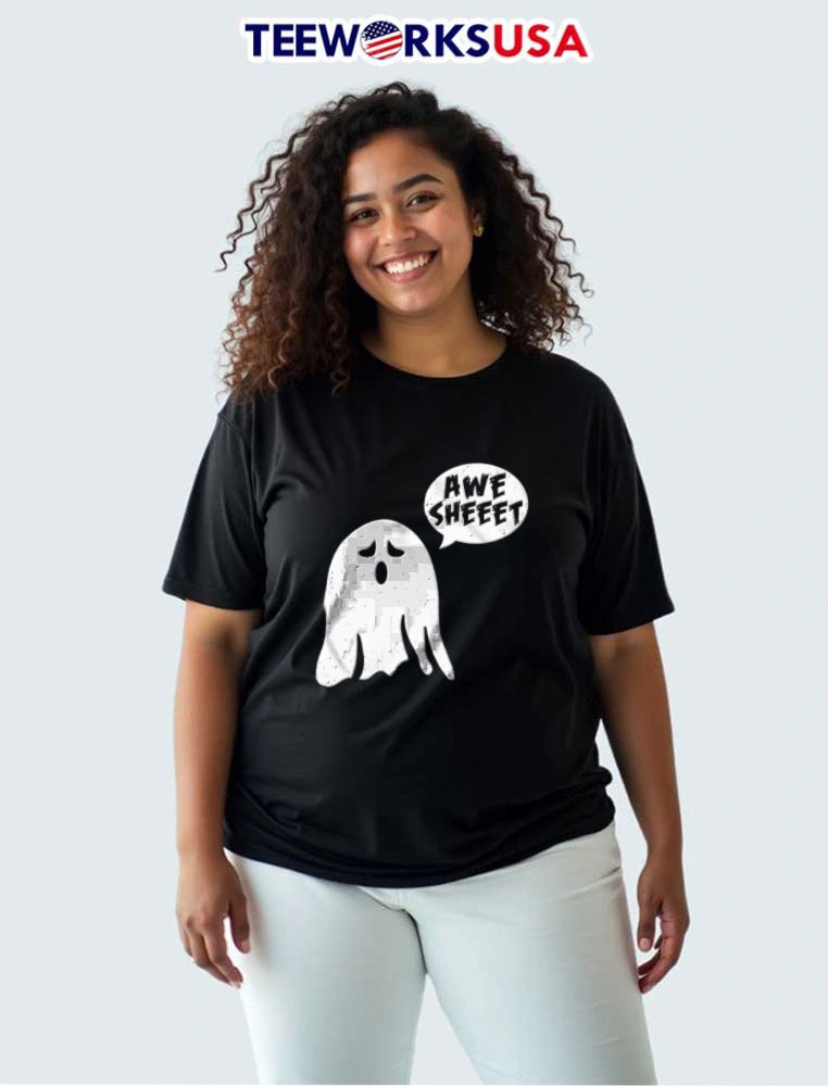 Awe Sheeet Halloween Costume Ghost - Adult & Kids T-Shirts, Sweatshirts & Hoodies apparel design preview 3