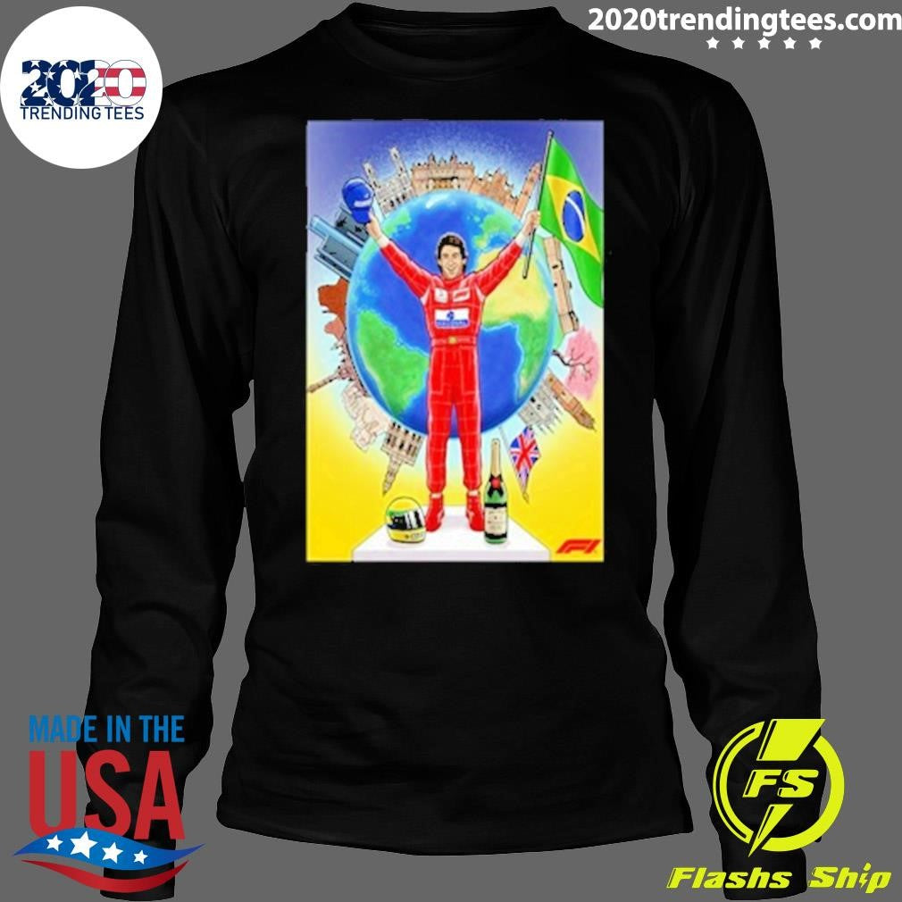 Awesome Across The World Ayrton Senna's Legacy Lives - Adult & Kids T-Shirts, Sweatshirts & Hoodies apparel design preview 4
