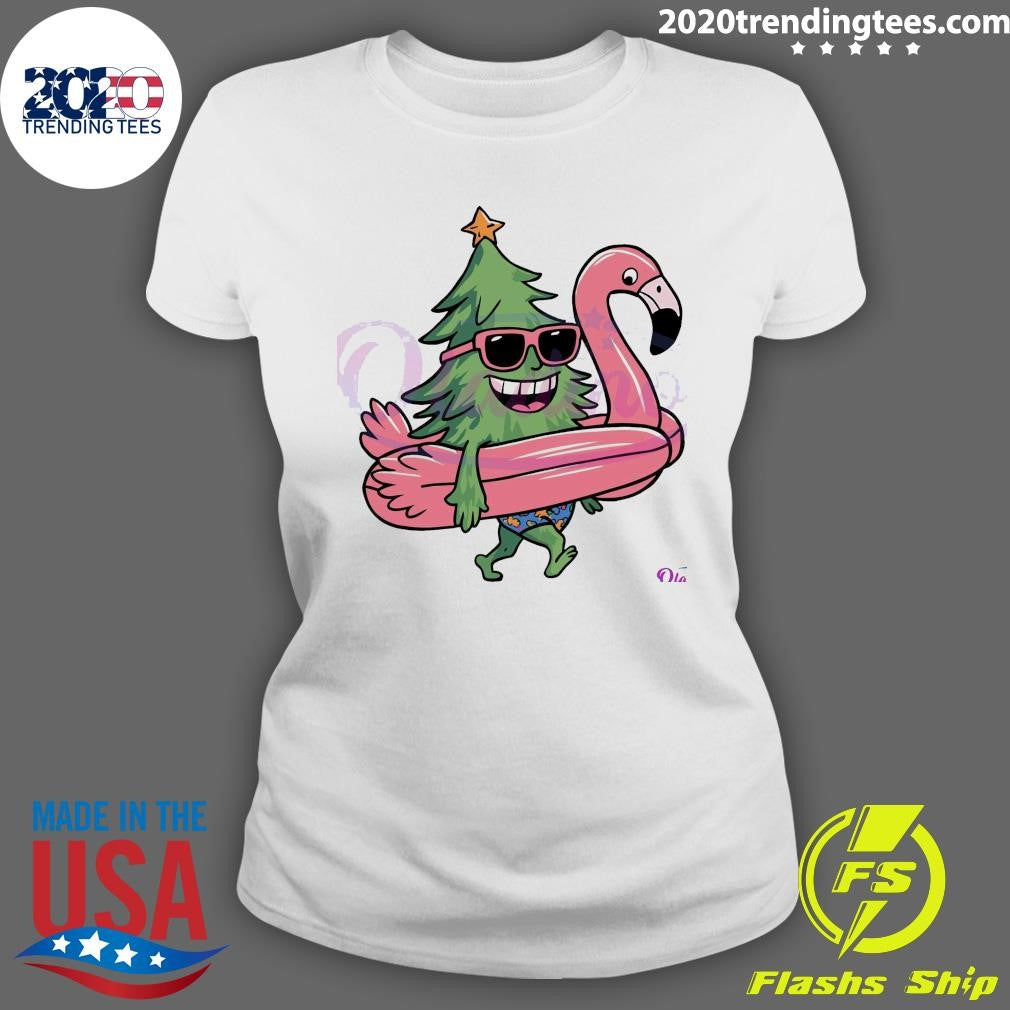 Awesome Beach Vacation Christmas Tree 2024 - Adult & Kids T-Shirts, Sweatshirts & Hoodies apparel design preview 3