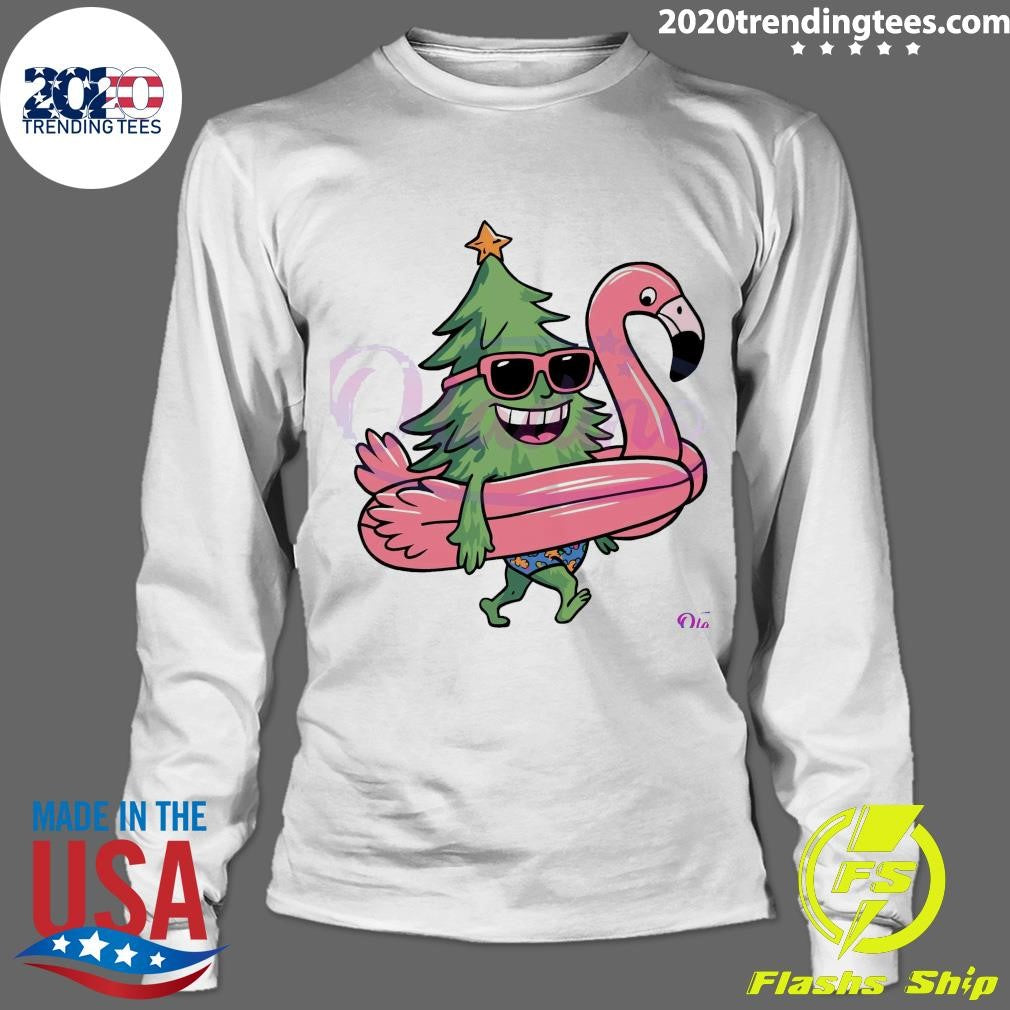 Awesome Beach Vacation Christmas Tree 2024 - Adult & Kids T-Shirts, Sweatshirts & Hoodies apparel design preview 4