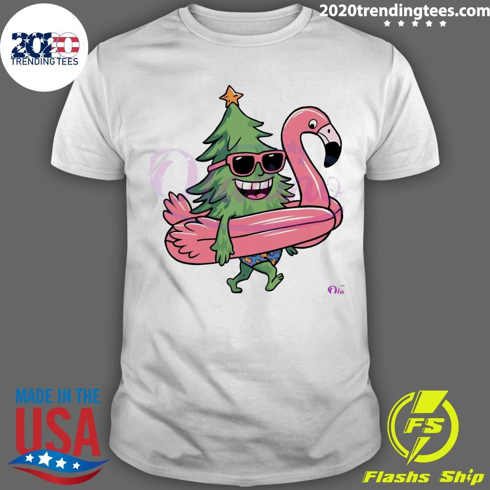 Awesome Beach Vacation Christmas Tree 2024 - Adult & Kids T-Shirts, Sweatshirts & Hoodies apparel design preview 1