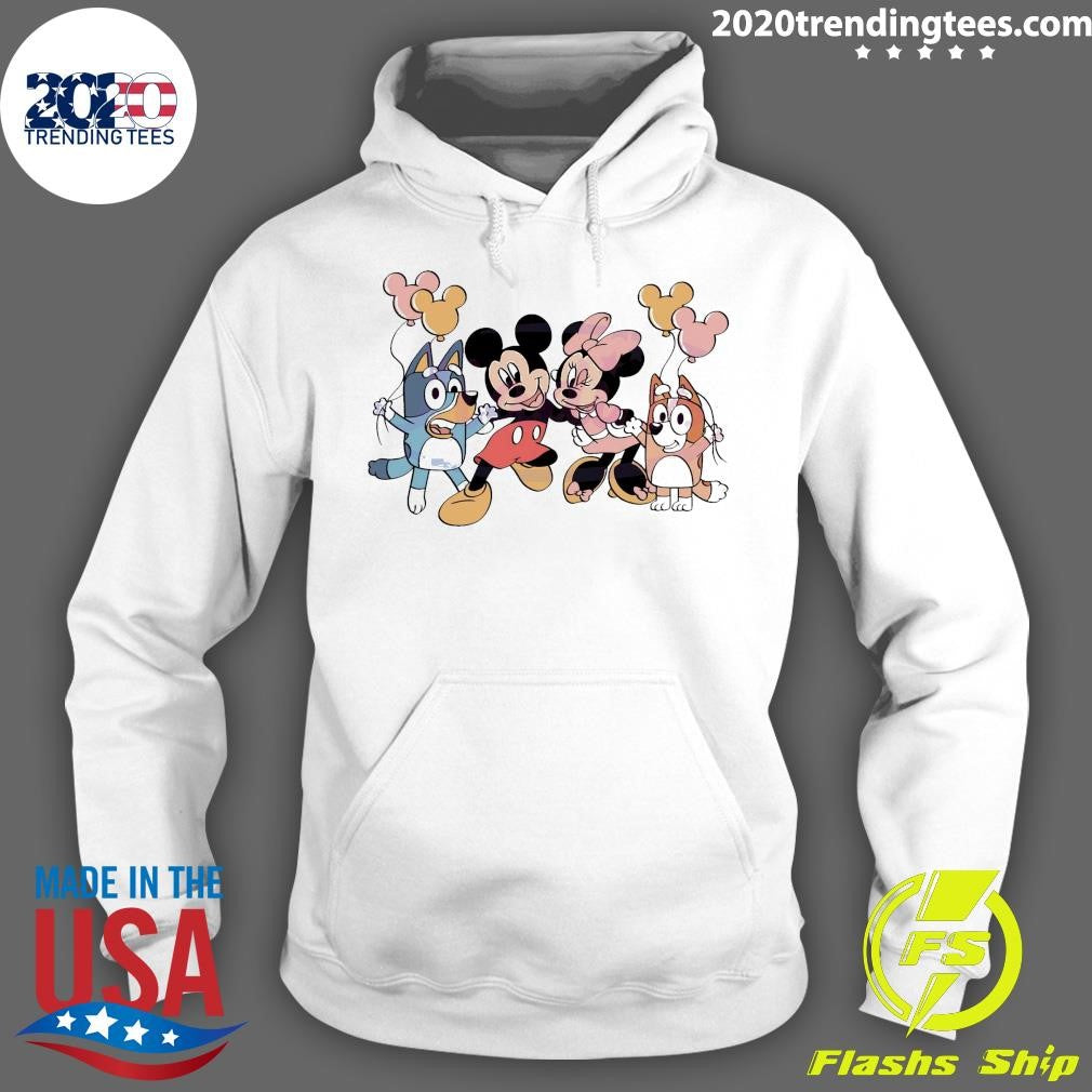 Awesome Bluey And Mickey Friends Disney - Adult & Kids T-Shirts, Sweatshirts & Hoodies apparel design preview 2
