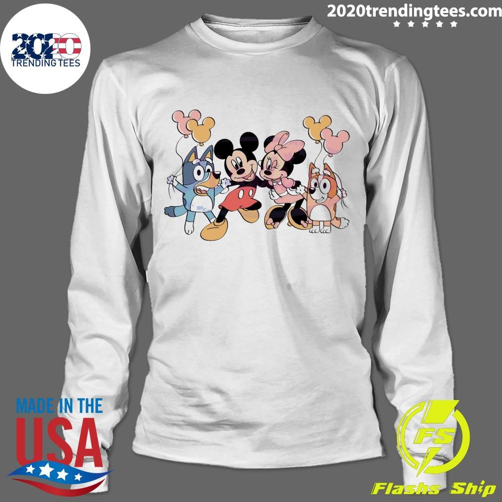 Awesome Bluey And Mickey Friends Disney - Adult & Kids T-Shirts, Sweatshirts & Hoodies apparel design preview 4
