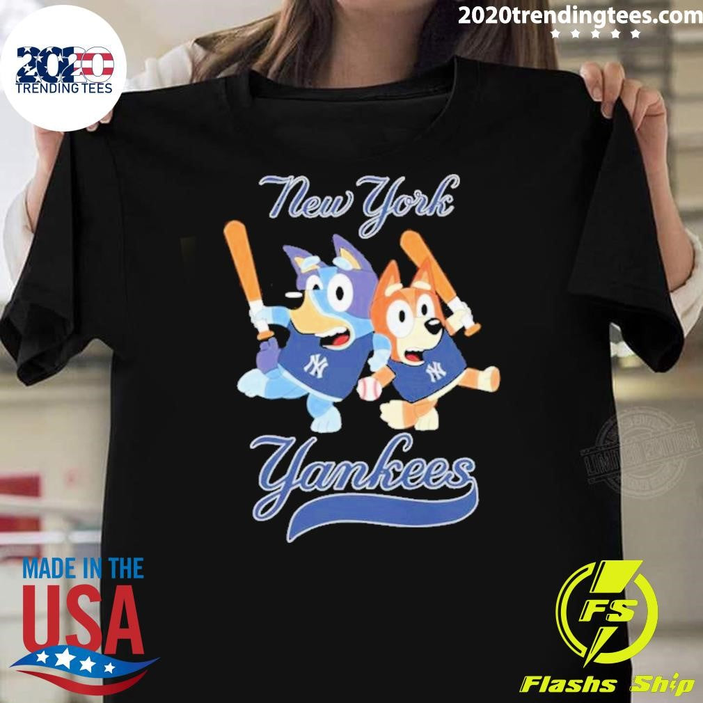 Awesome Bluey Player New York Yankees Baseball - Adult & Kids T-Shirts, Sweatshirts & Hoodies apparel design preview 1