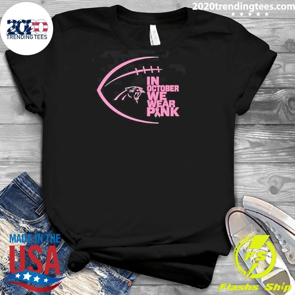Awesome Carolina Panthers In October We Wear Pink - Adult & Kids T-Shirts, Sweatshirts & Hoodies apparel design preview 3