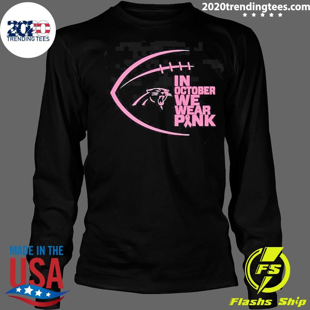 Awesome Carolina Panthers In October We Wear Pink - Adult & Kids T-Shirts, Sweatshirts & Hoodies apparel design preview 4