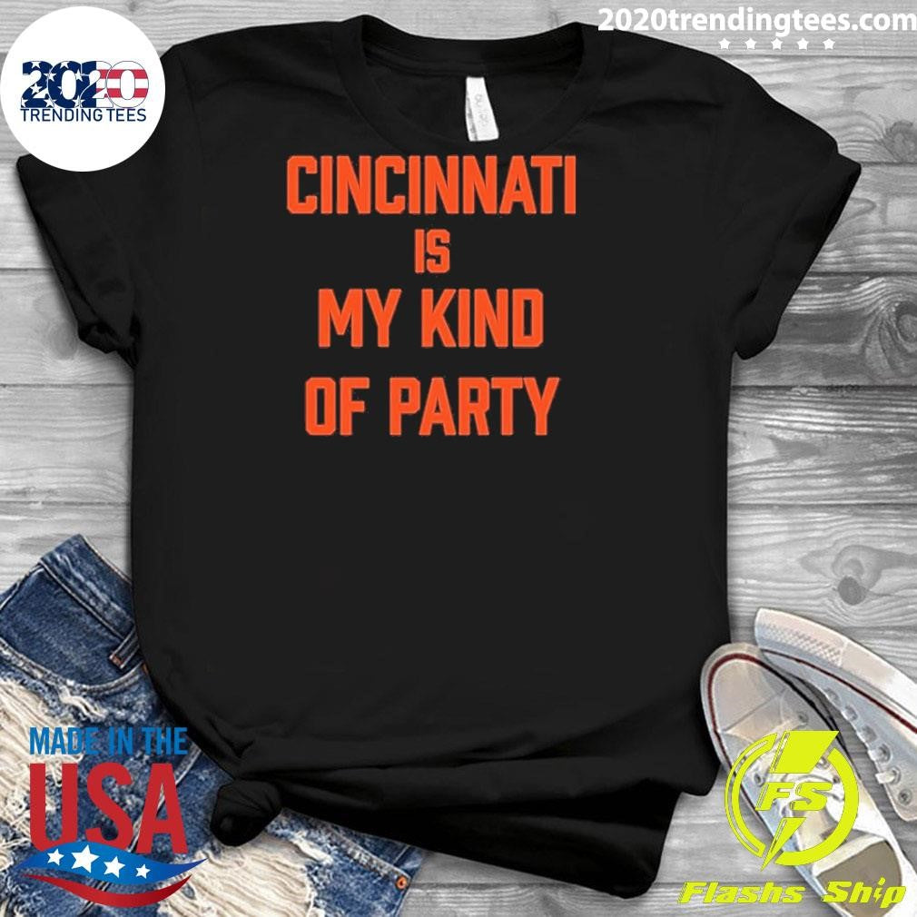 Awesome Cincinnati is My Kind of Party - Adult & Kids T-Shirts, Sweatshirts & Hoodies apparel design preview 3