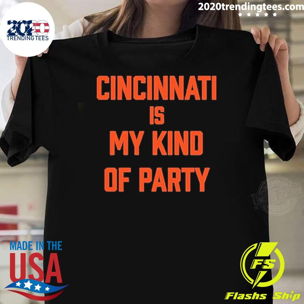 Awesome Cincinnati is My Kind of Party - Adult & Kids T-Shirts, Sweatshirts & Hoodies apparel design preview 1