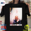 Awesome God Is On Our Side President Trump Photo - Adult & Kids T-Shirts, Sweatshirts & Hoodies apparel design preview 1