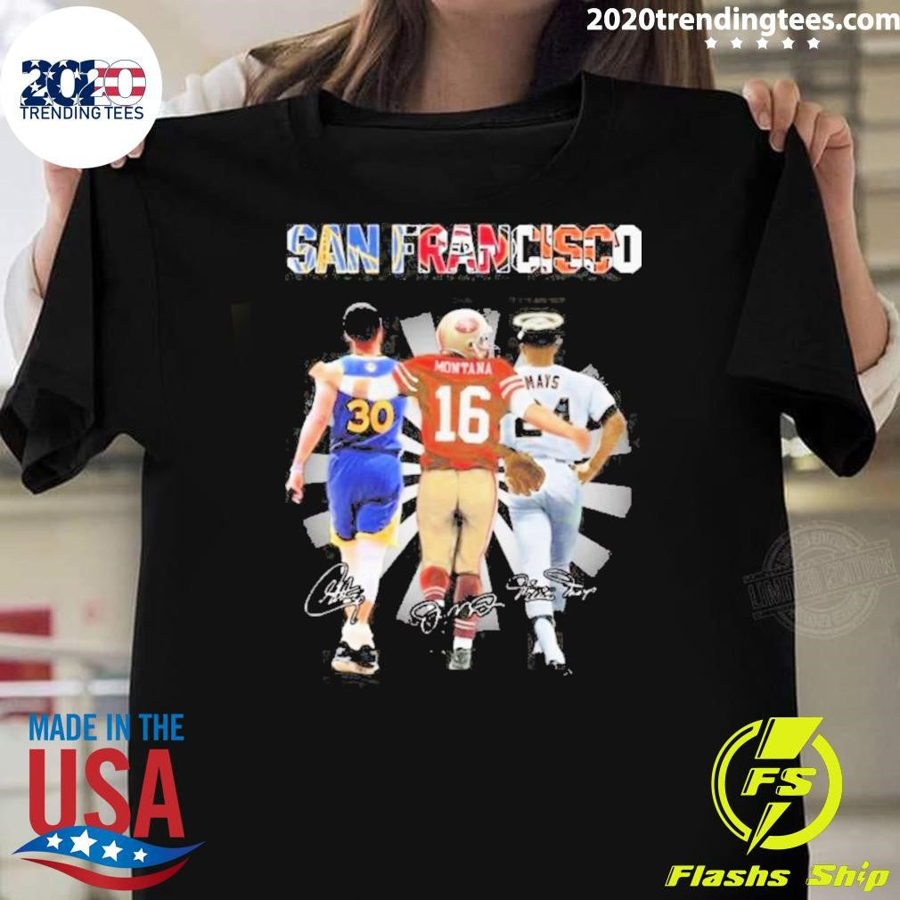 Awesome Golden State Warriors Stephen Curry Sf 49ers - Adult & Kids T-Shirts, Sweatshirts & Hoodies apparel design preview 1