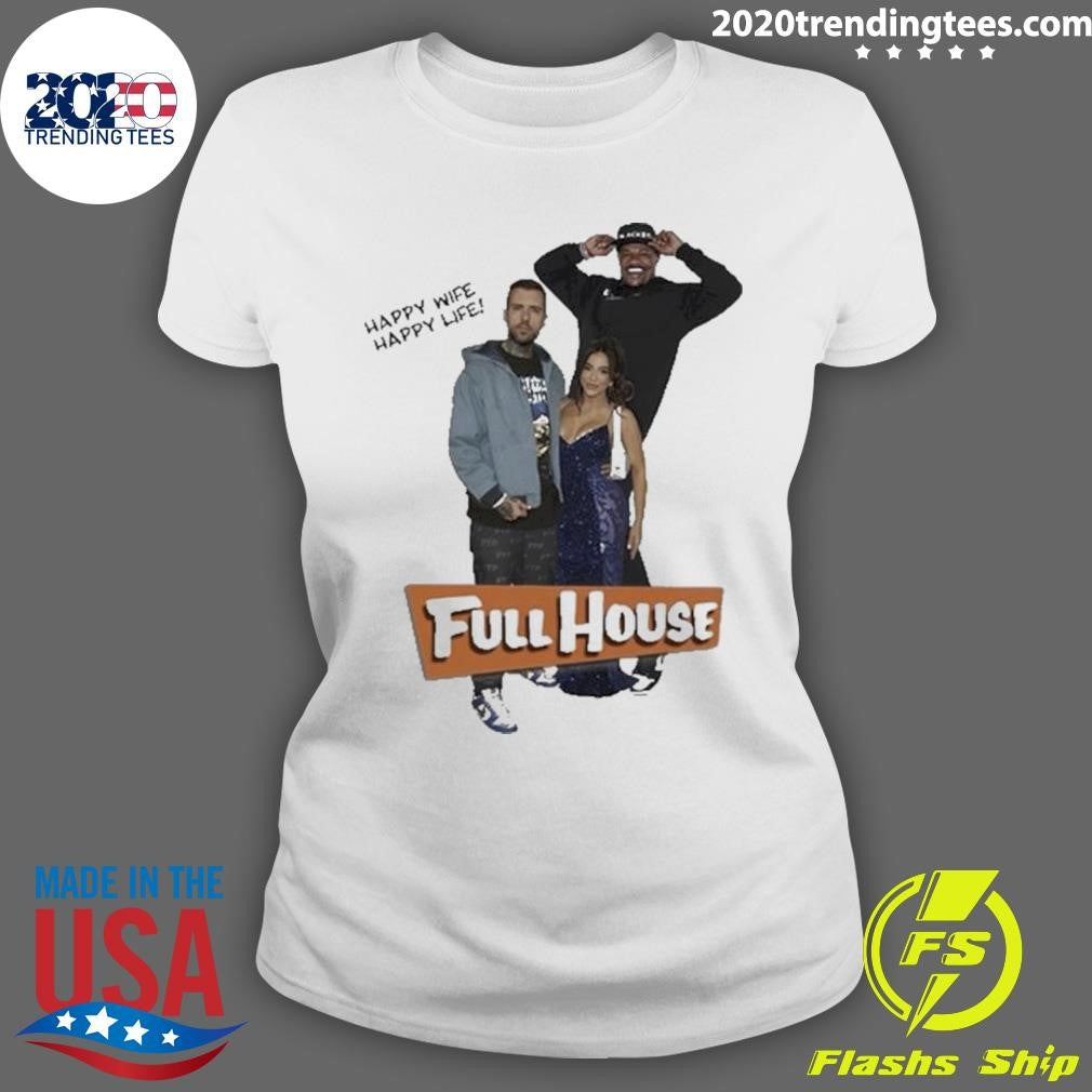 Awesome Happy Wife Life Full House - Adult & Kids T-Shirts, Sweatshirts & Hoodies apparel design preview 3