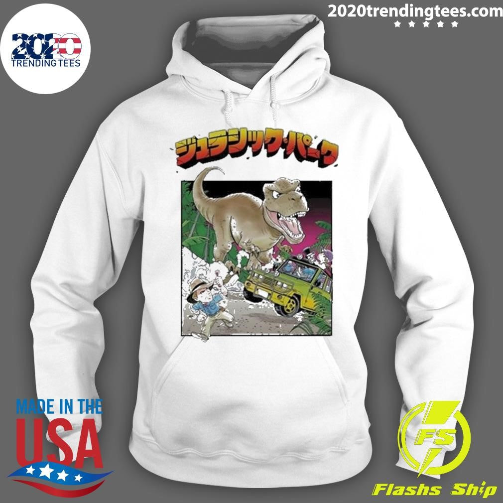 Awesome Jurassic Park Anime New - Adult & Kids T-Shirts, Sweatshirts & Hoodies apparel design preview 2