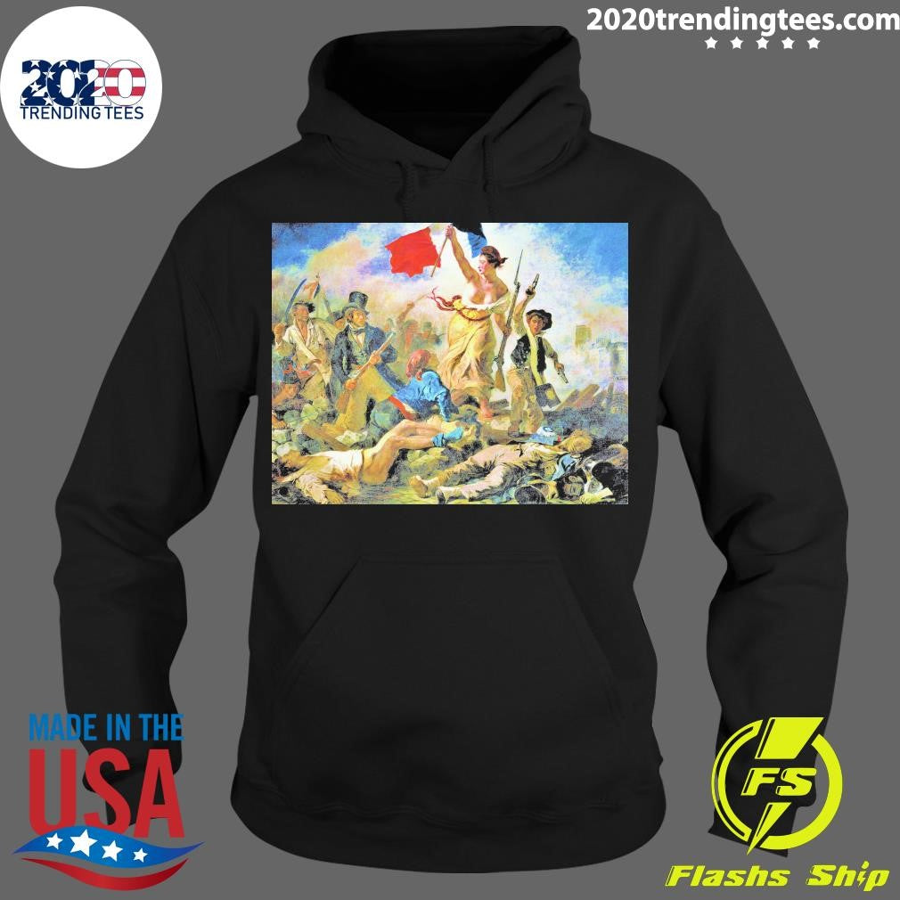 Awesome Liberty Leading The People By Eugène - Adult & Kids T-Shirts, Sweatshirts & Hoodies apparel design preview 2