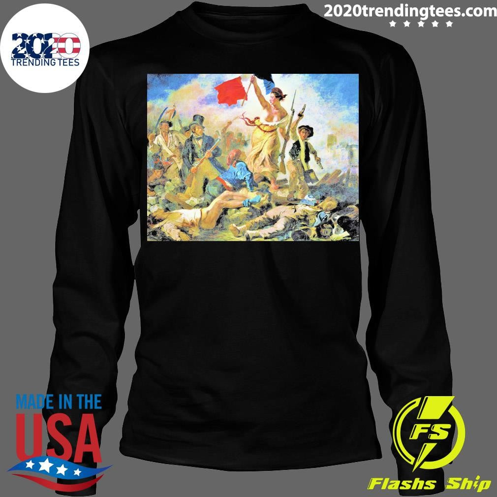 Awesome Liberty Leading The People By Eugène - Adult & Kids T-Shirts, Sweatshirts & Hoodies apparel design preview 4