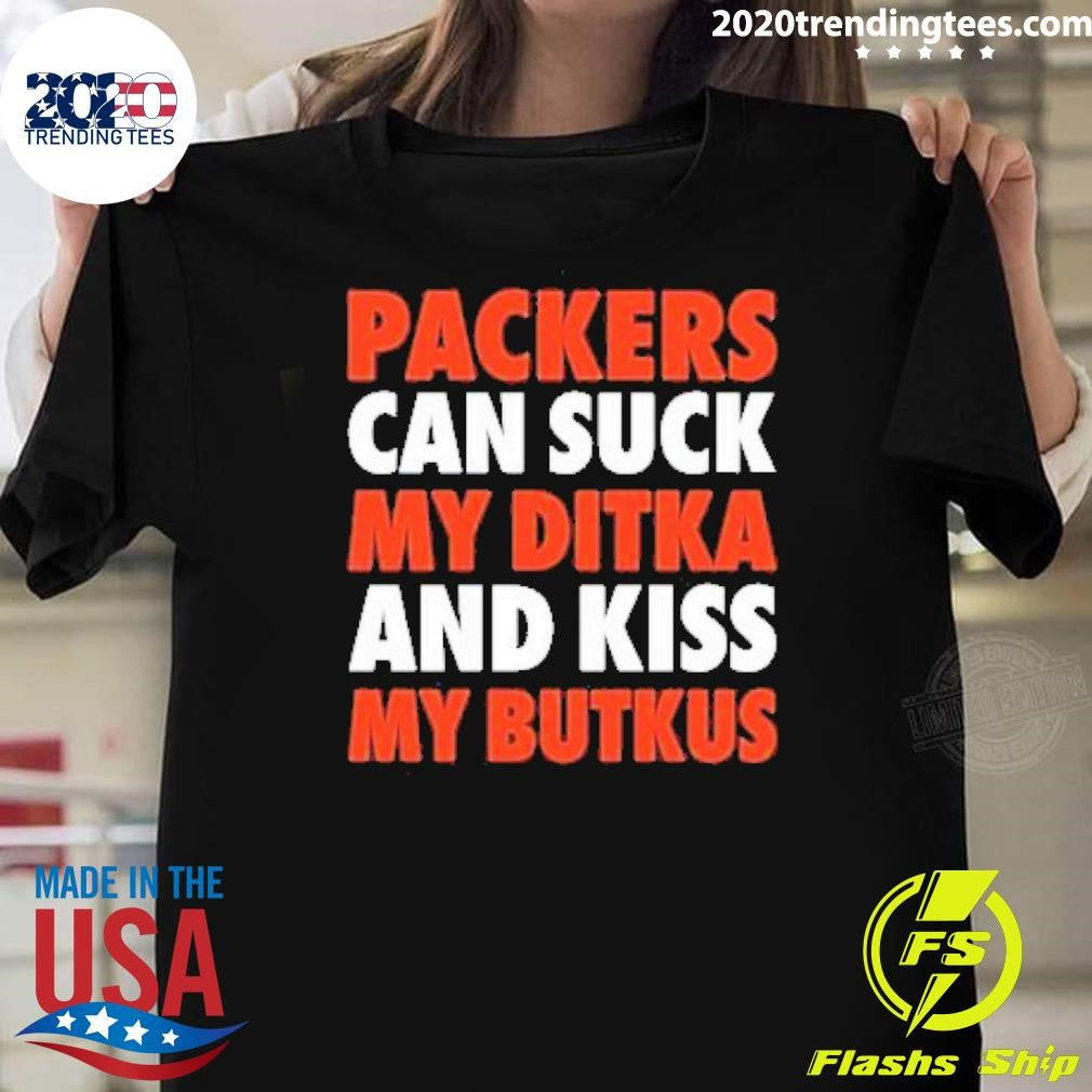 Awesome Lyndsay Wearing Packers Can Suck My Ditka And - Adult & Kids T-Shirts, Sweatshirts & Hoodies apparel design preview 1
