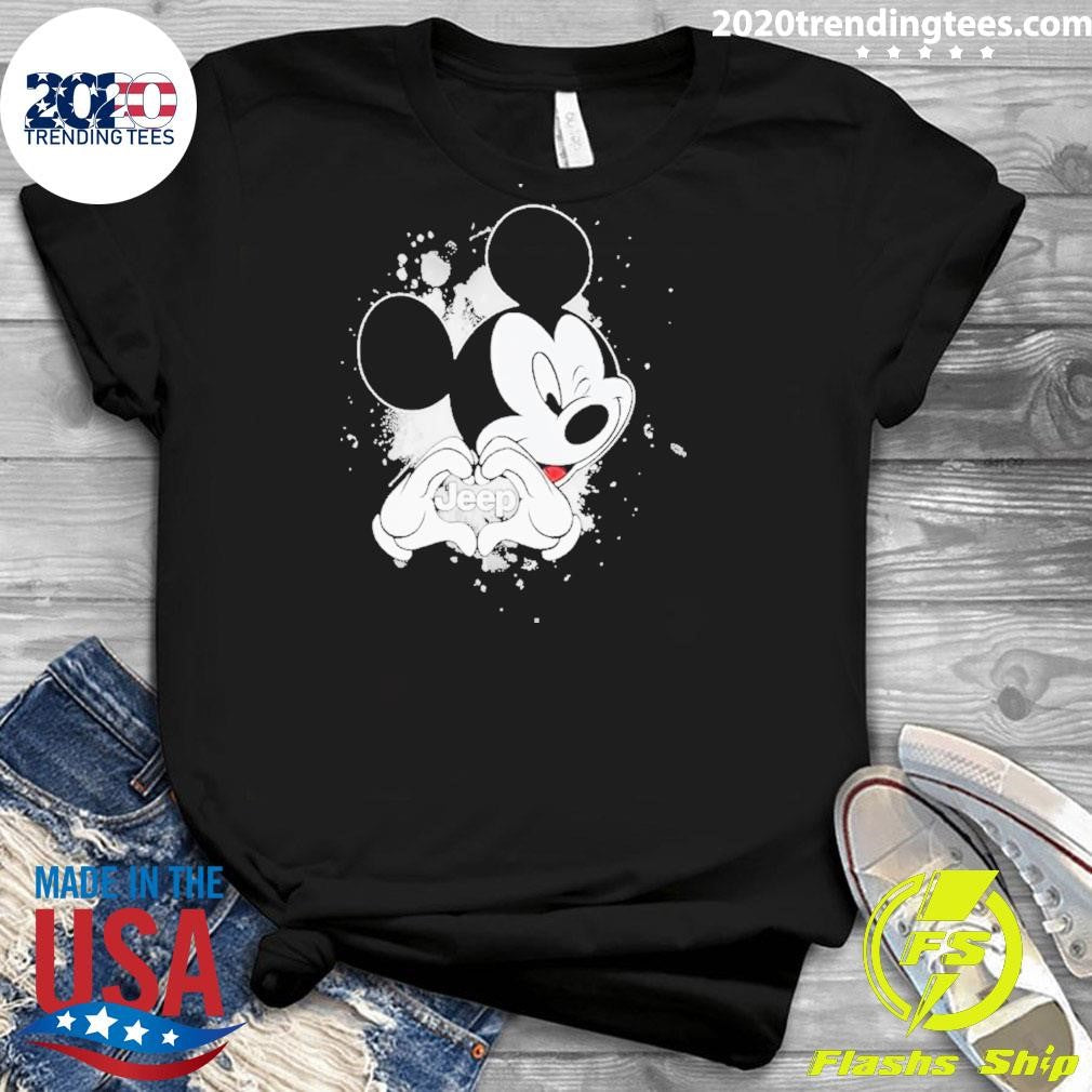 Awesome Mickey Mouse Love Jeep - Adult & Kids T-Shirts, Sweatshirts & Hoodies apparel design preview 3
