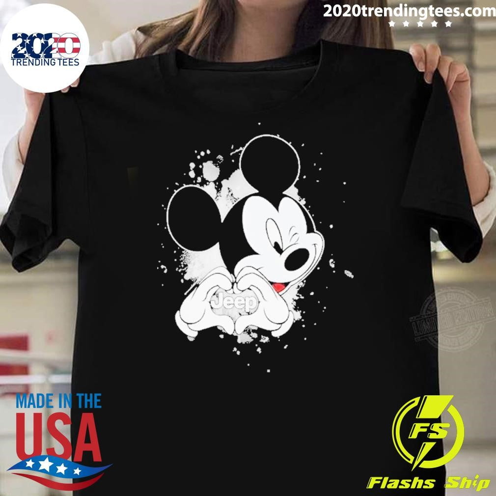 Awesome Mickey Mouse Love Jeep - Adult & Kids T-Shirts, Sweatshirts & Hoodies apparel design preview 1
