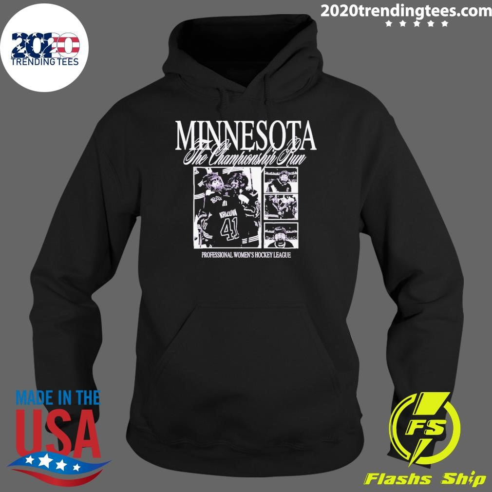 Awesome Minnesota Pwhl Champions Run 2024 - Adult & Kids T-Shirts, Sweatshirts & Hoodies apparel design preview 2