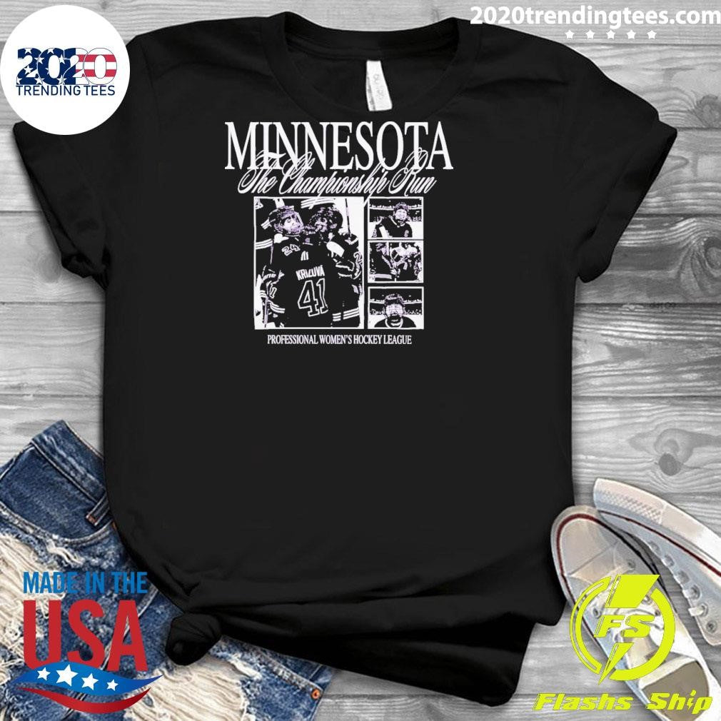 Awesome Minnesota Pwhl Champions Run 2024 - Adult & Kids T-Shirts, Sweatshirts & Hoodies apparel design preview 3