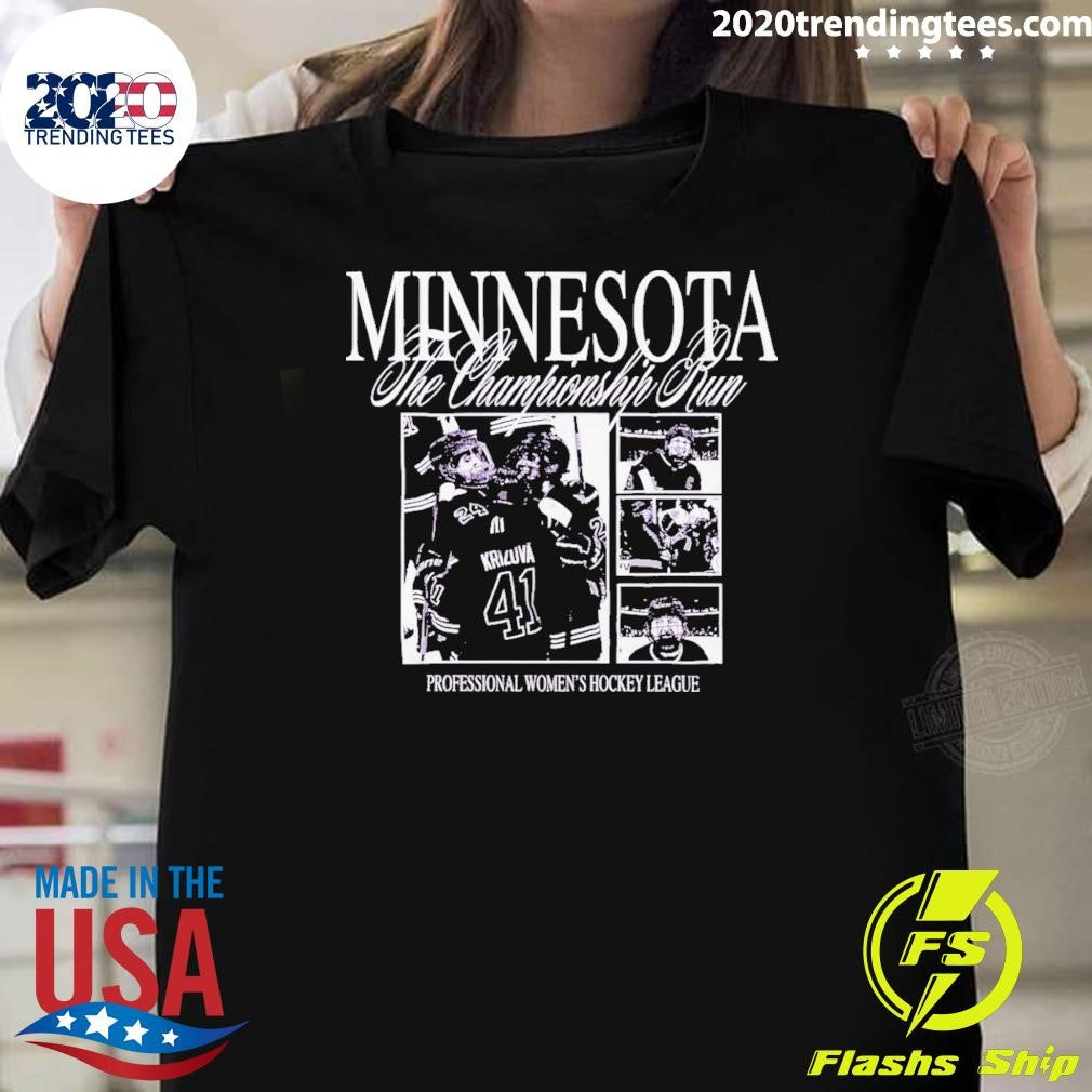 Awesome Minnesota Pwhl Champions Run 2024 - Adult & Kids T-Shirts, Sweatshirts & Hoodies apparel design preview 1