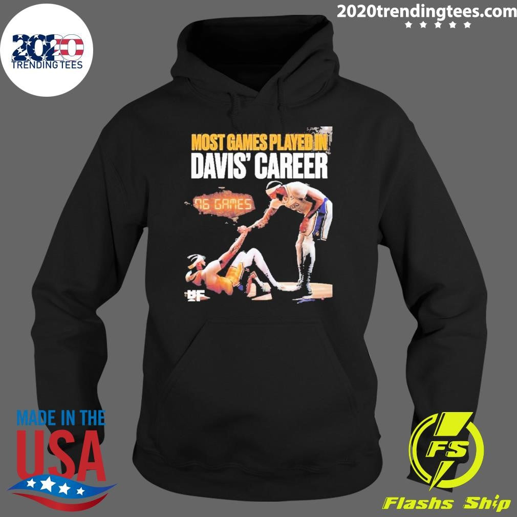 Awesome Most Games Played In Davis' Career - Adult & Kids T-Shirts, Sweatshirts & Hoodies apparel design preview 2