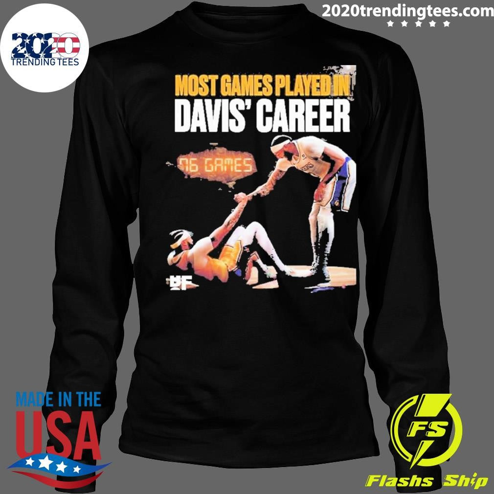 Awesome Most Games Played In Davis' Career - Adult & Kids T-Shirts, Sweatshirts & Hoodies apparel design preview 4