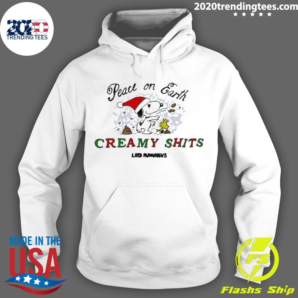 Awesome Peace On Earth Creamy Shits - Adult & Kids T-Shirts, Sweatshirts & Hoodies apparel design preview 2