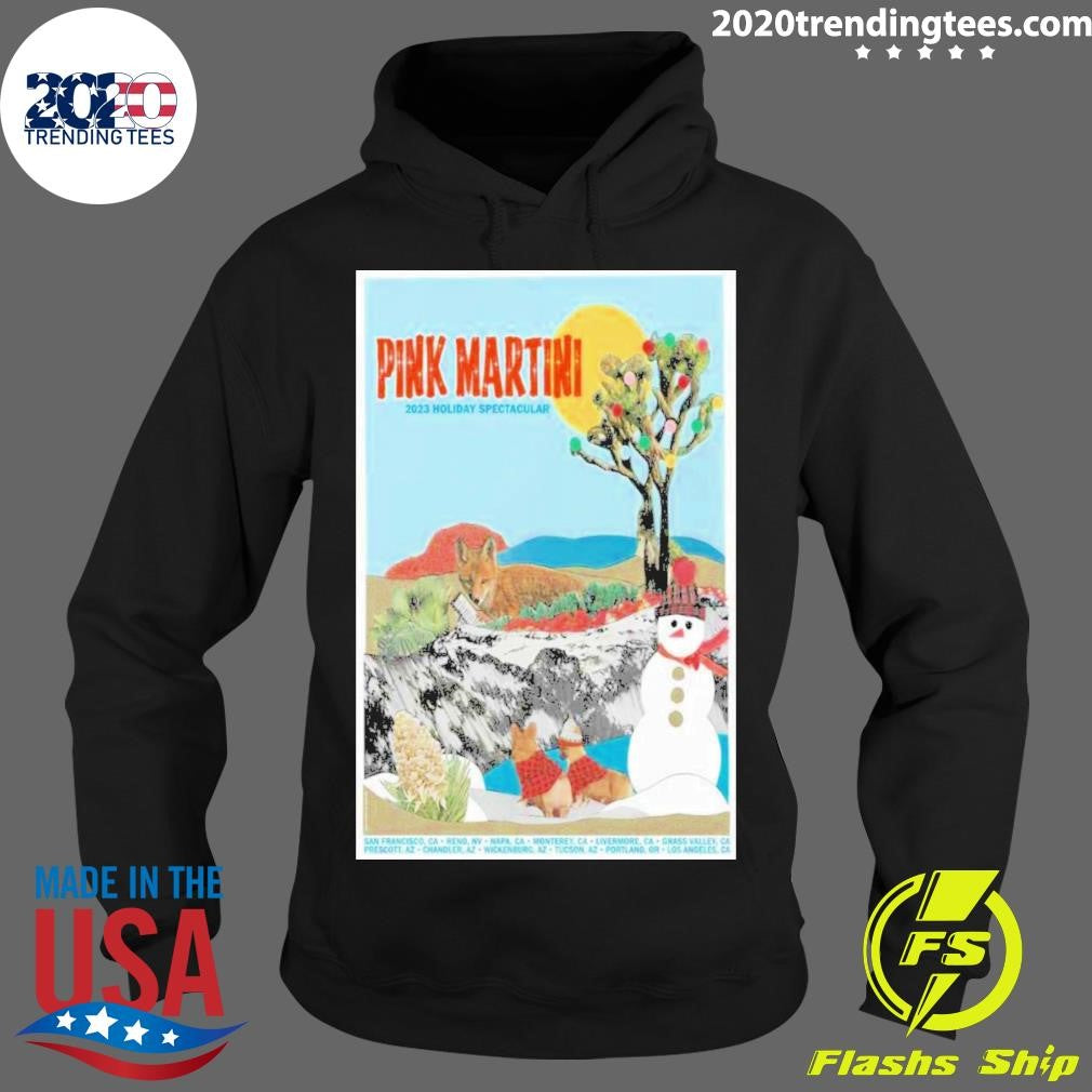 Awesome Pink Martini 2023 Holiday Spectacular Poster - Adult & Kids T-Shirts, Sweatshirts & Hoodies apparel design preview 2